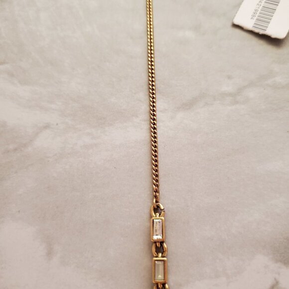 ✨ NEW J.Crew Rhinestones Crystals Mercury Glass Anitqed Statement Necklace ✨ - Picture 9 of 16